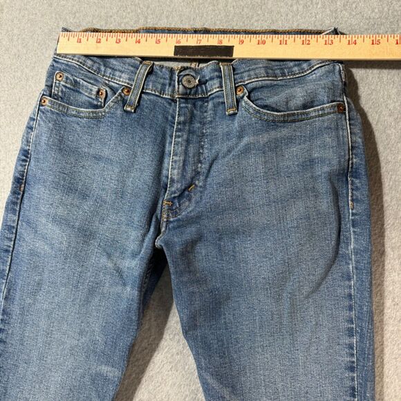 Levis Jeans Mens 511 29x 32 Blue Denim American Solid Straight Workwear Mid Rise - Picture 4 of 12